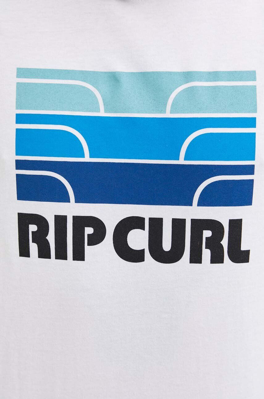 Rip Curl tricou din bumbac culoarea alb cu imprimeu - Pled.ro