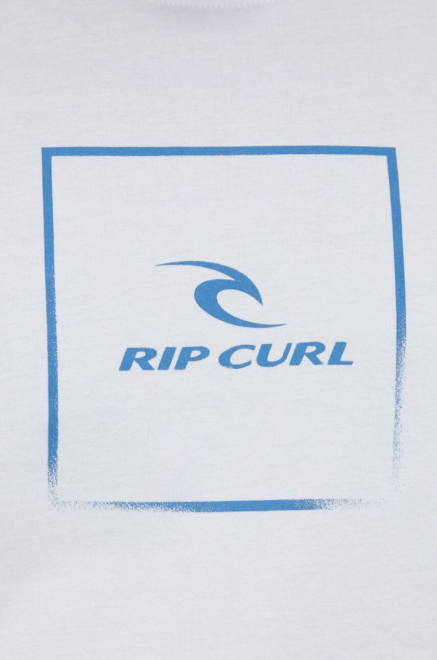 Rip Curl tricou din bumbac Corp Icon Tee culoarea alb cu imprimeu - Pled.ro