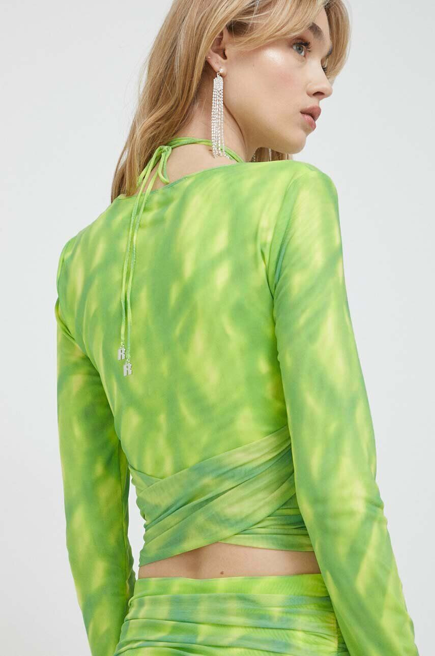 Rotate longsleeve femei culoarea verde - Pled.ro