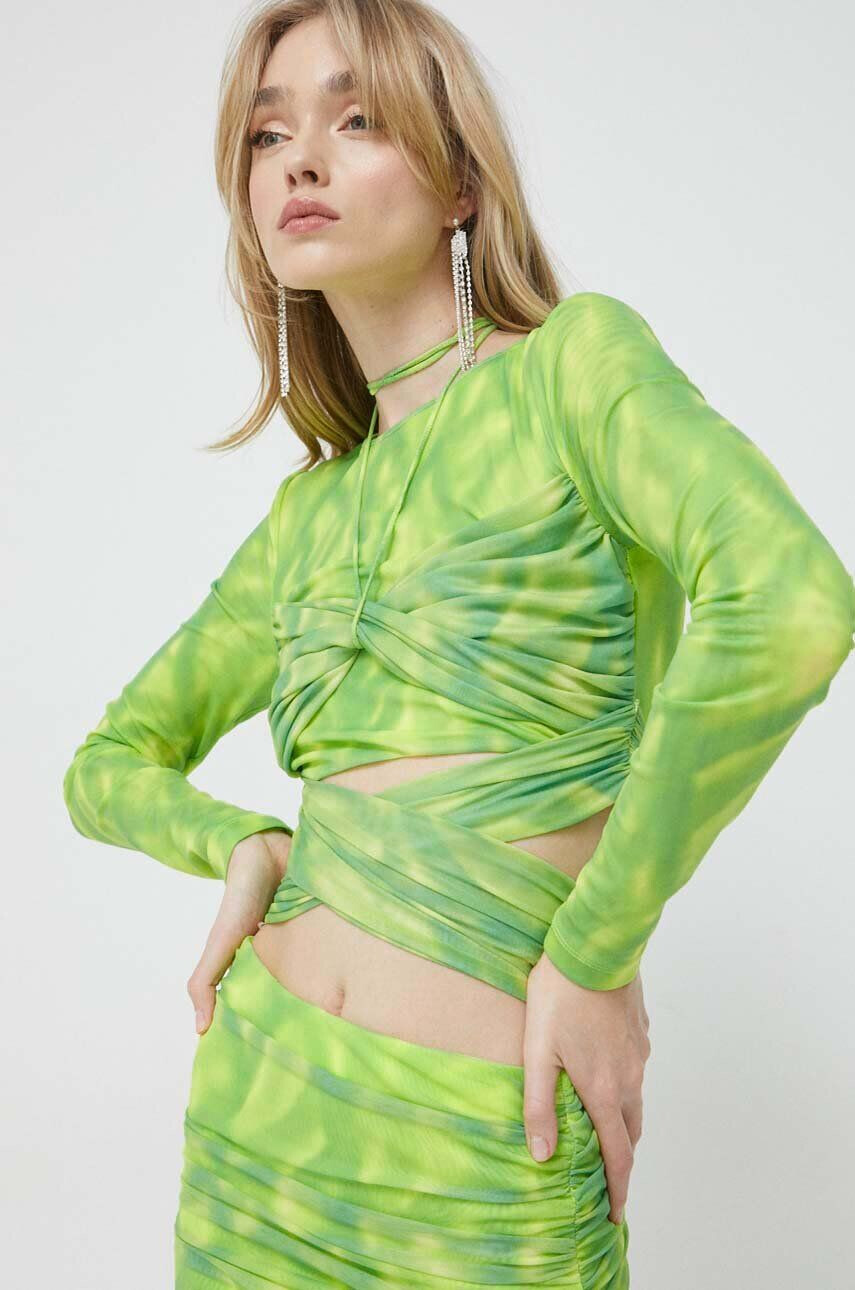 Rotate longsleeve femei culoarea verde - Pled.ro