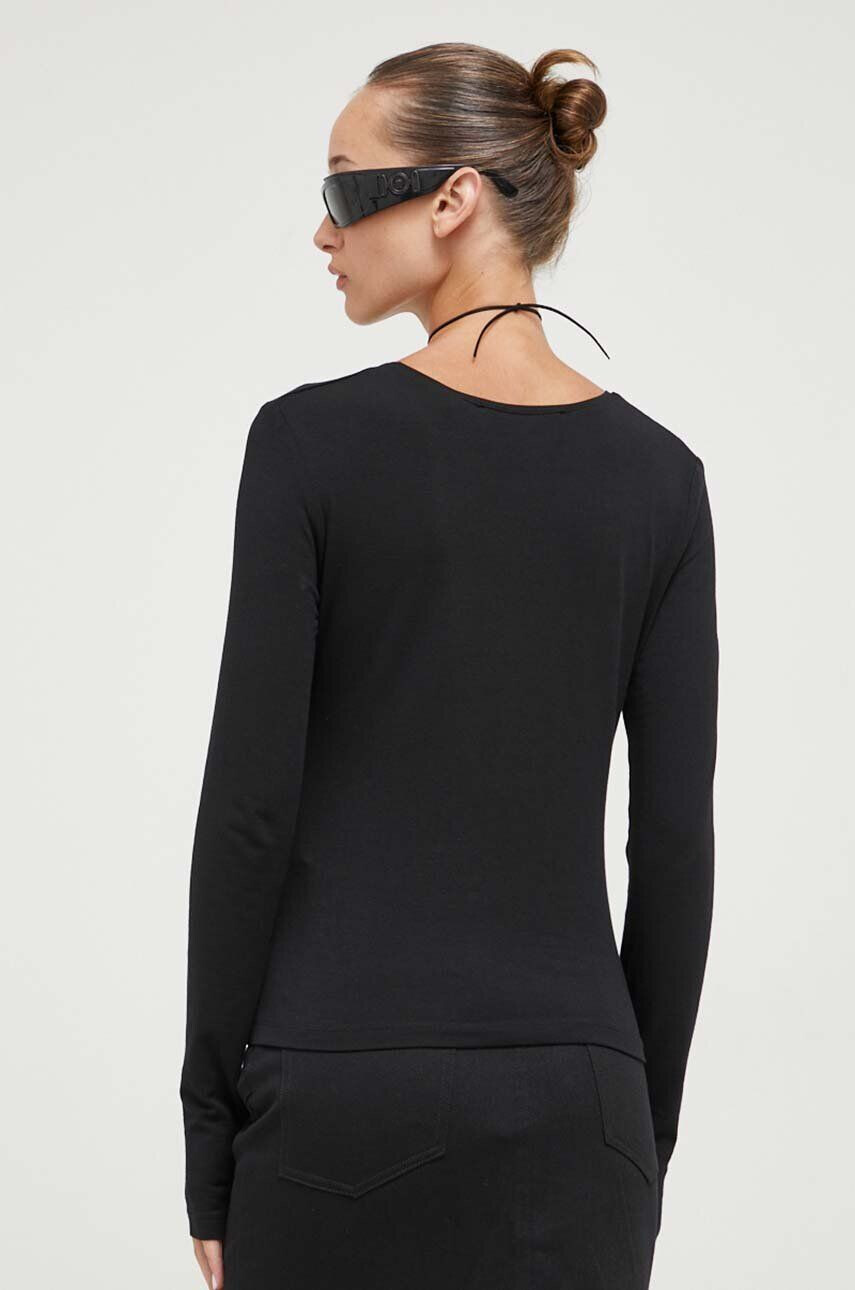 Rotate longsleeve femei culoarea negru - Pled.ro