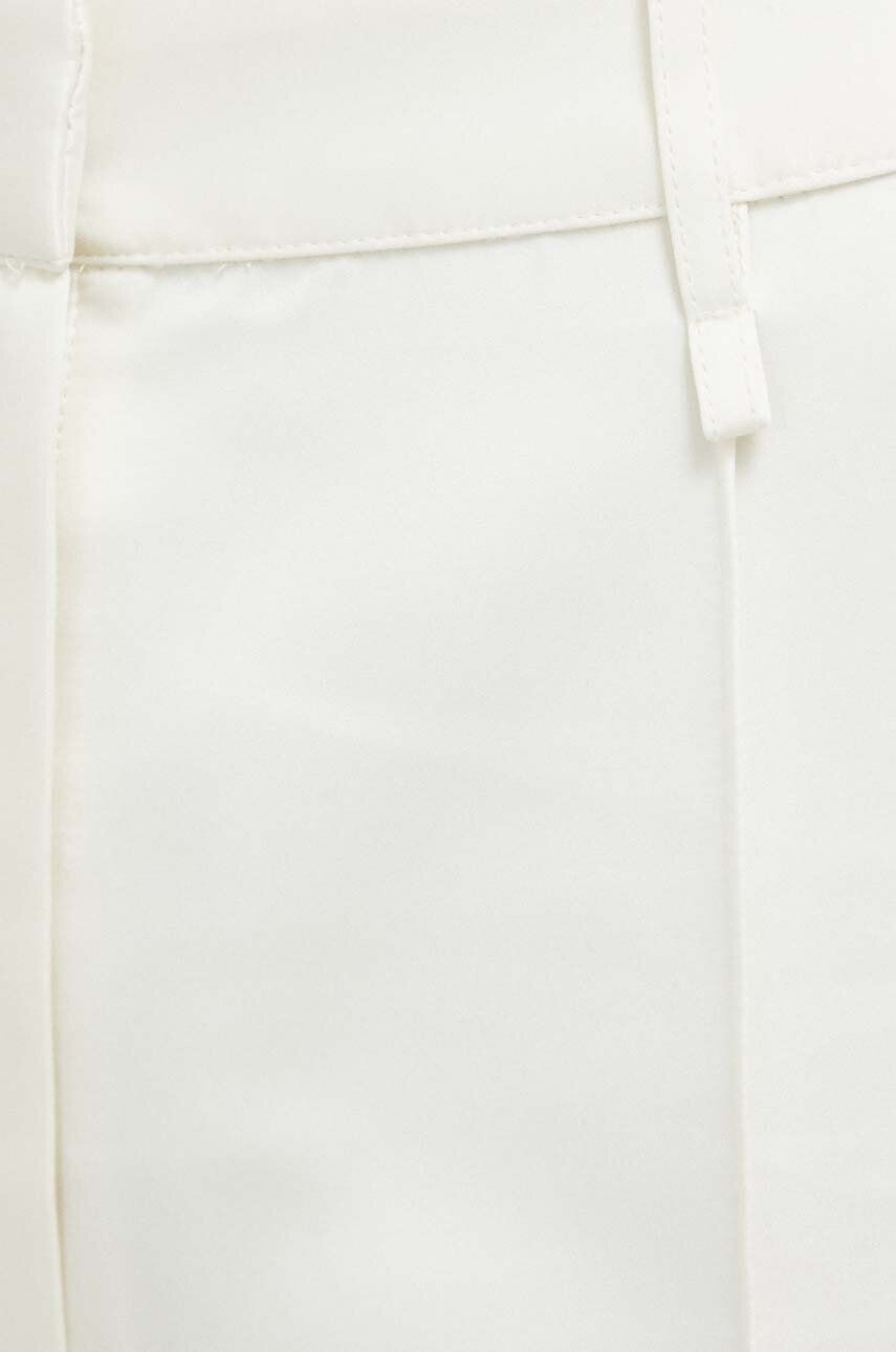 Rotate pantaloni femei culoarea bej drept high waist - Pled.ro