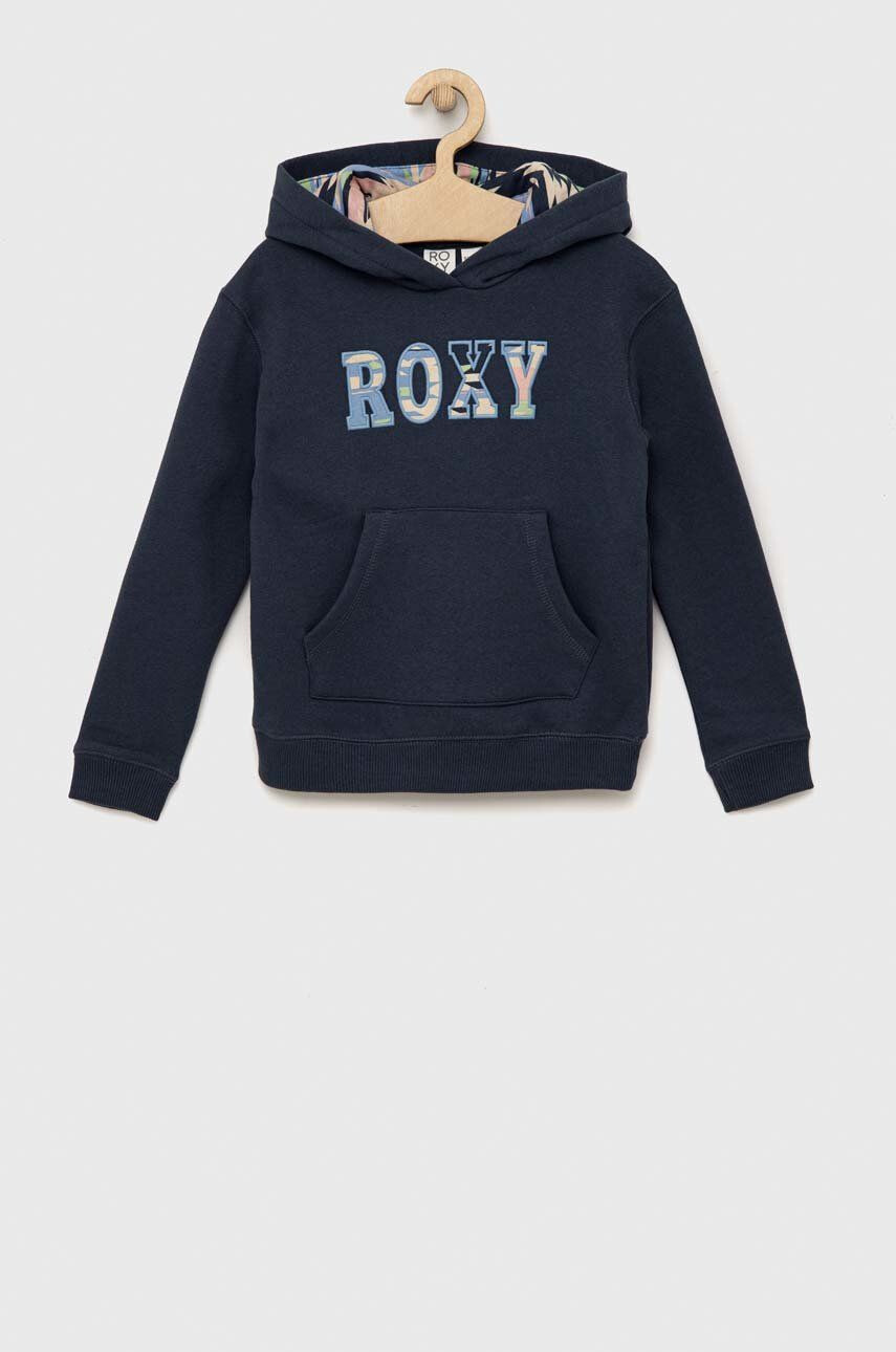 Roxy bluza copii culoarea albastru marin cu imprimeu - Pled.ro