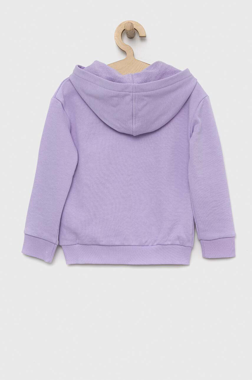 Roxy bluza copii culoarea violet cu glugă cu imprimeu - Pled.ro