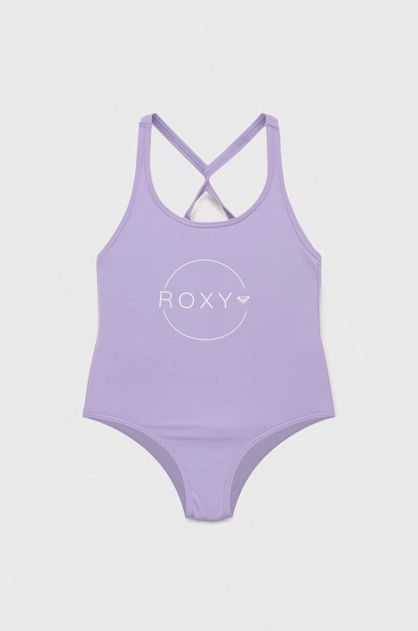 Roxy costum de baie dintr-o bucată pentru copii culoarea violet - Pled.ro