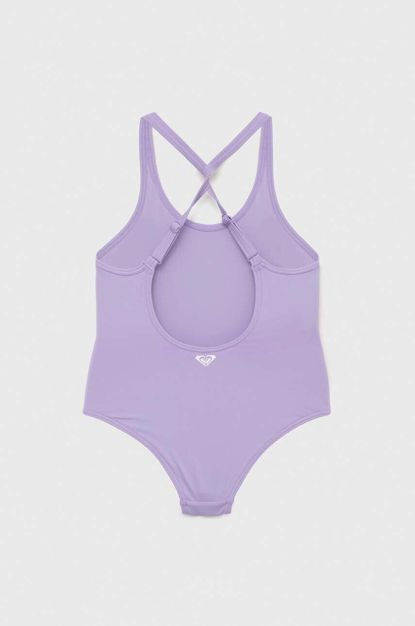 Roxy costum de baie dintr-o bucată pentru copii culoarea violet - Pled.ro