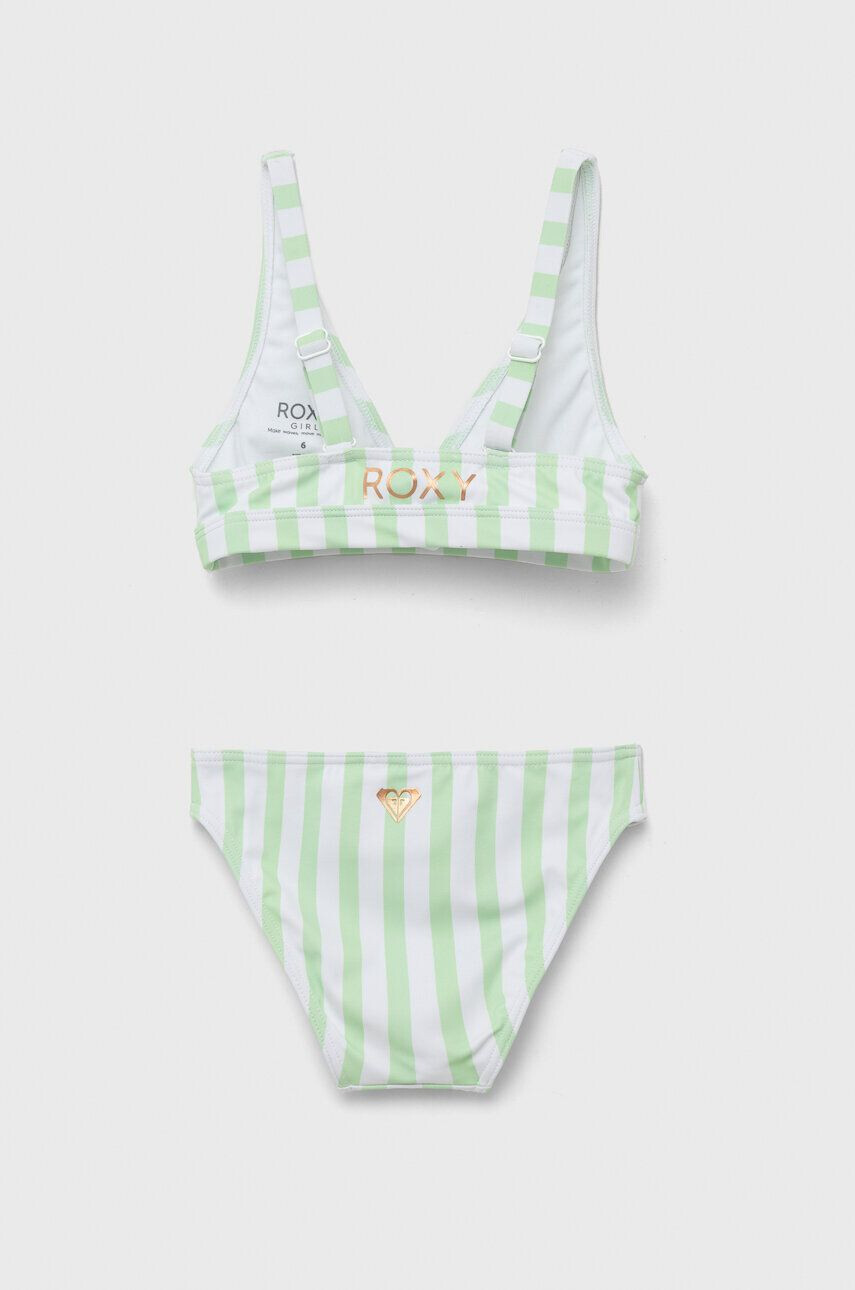 Roxy costum de baie pentru copii din două piese culoarea verde - Pled.ro