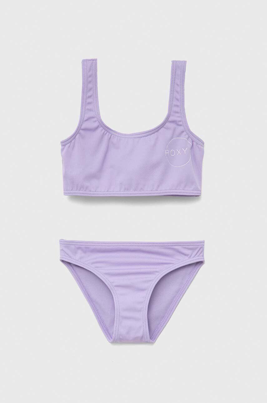 Roxy costum de baie pentru copii din două piese culoarea violet - Pled.ro