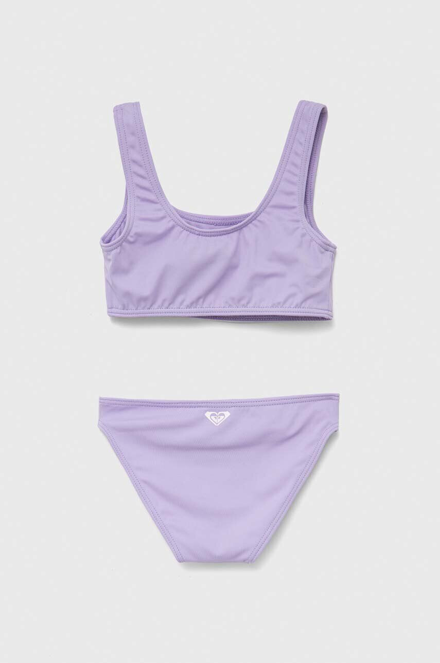 Roxy costum de baie pentru copii din două piese culoarea violet - Pled.ro