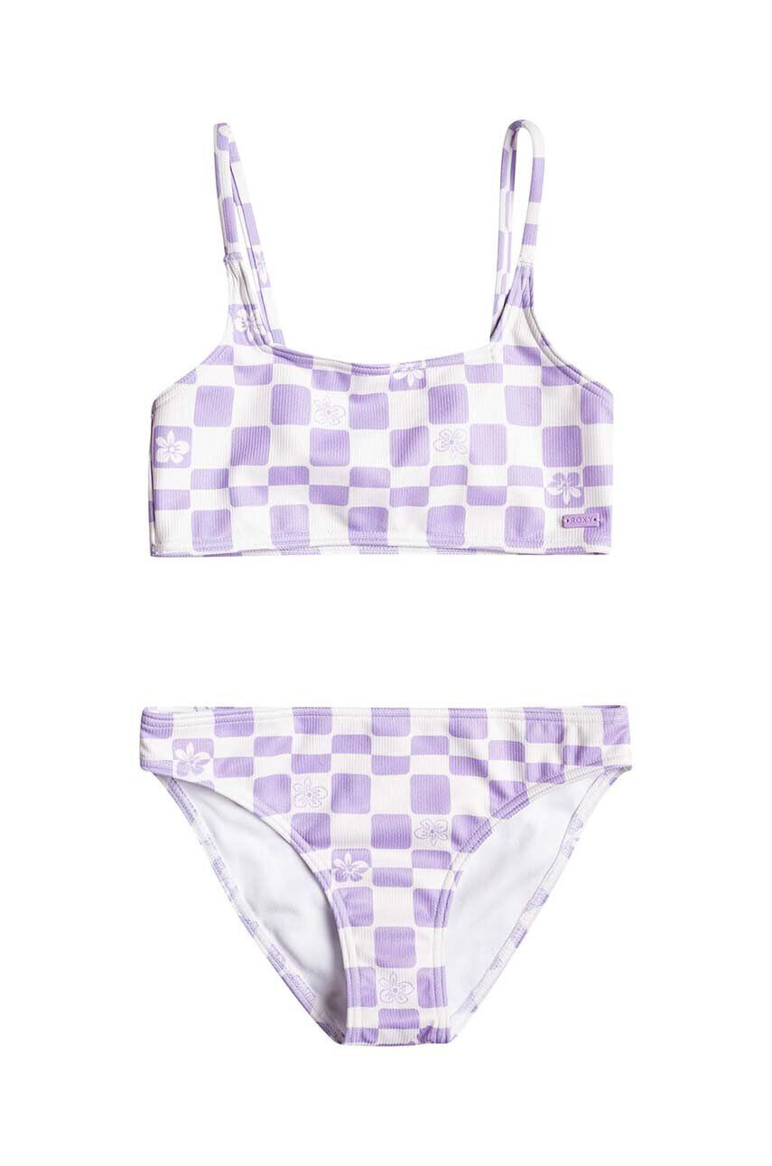 Roxy costum de baie pentru copii din două piese culoarea violet - Pled.ro