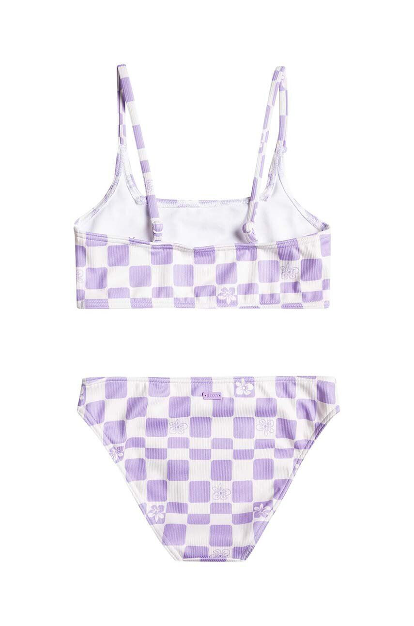 Roxy costum de baie pentru copii din două piese culoarea violet - Pled.ro