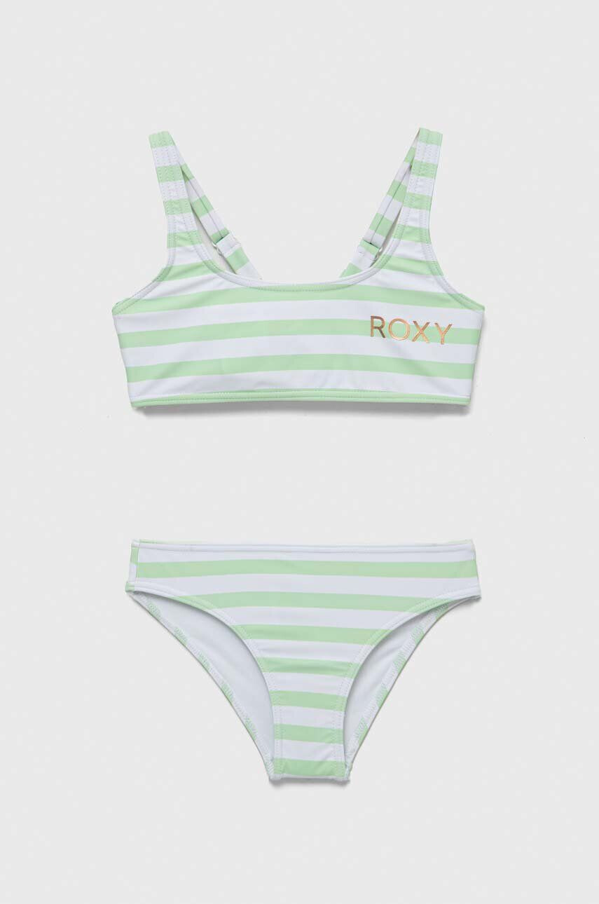 Roxy costum de baie pentru copii din două piese culoarea verde - Pled.ro