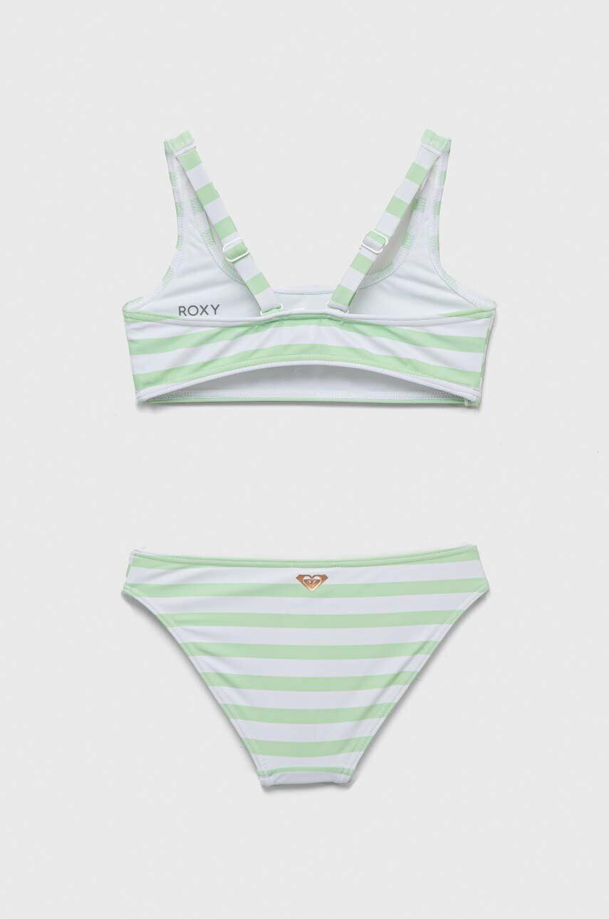 Roxy costum de baie pentru copii din două piese culoarea verde - Pled.ro