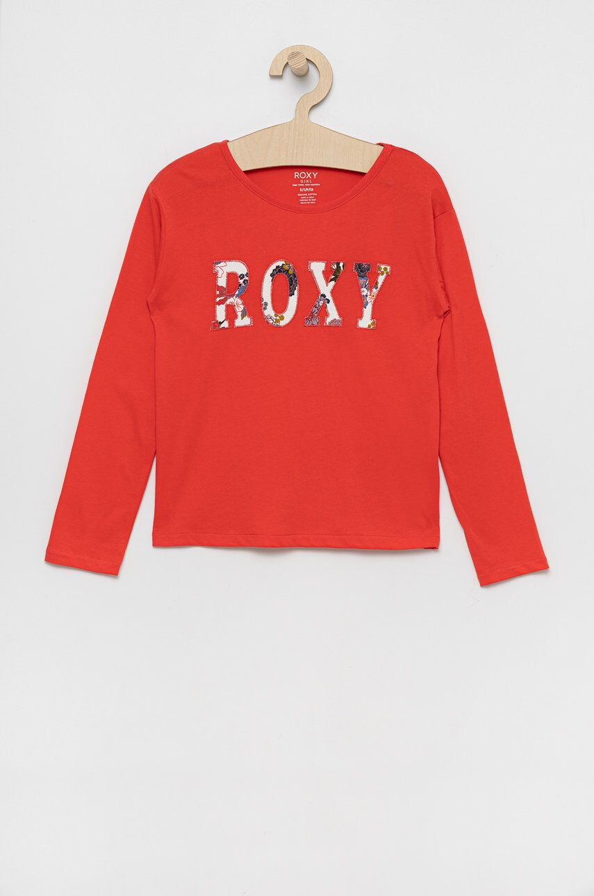 Roxy Longsleeve din bumbac pentru copii culoarea rosu - Pled.ro