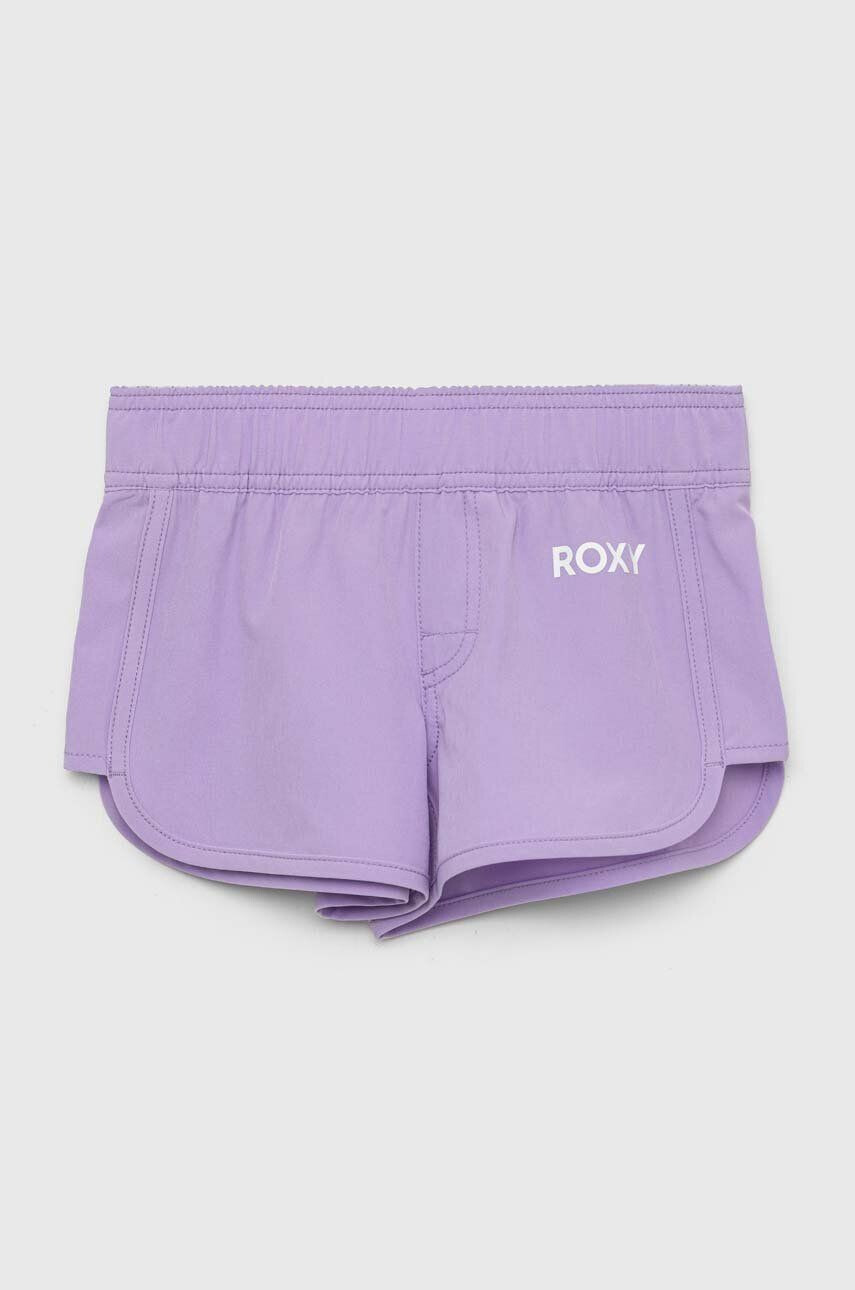 Roxy pantaloni scurti de baie copii culoarea violet - Pled.ro