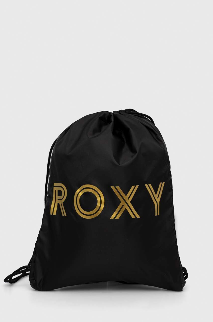 Roxy sac culoarea negru cu imprimeu - Pled.ro