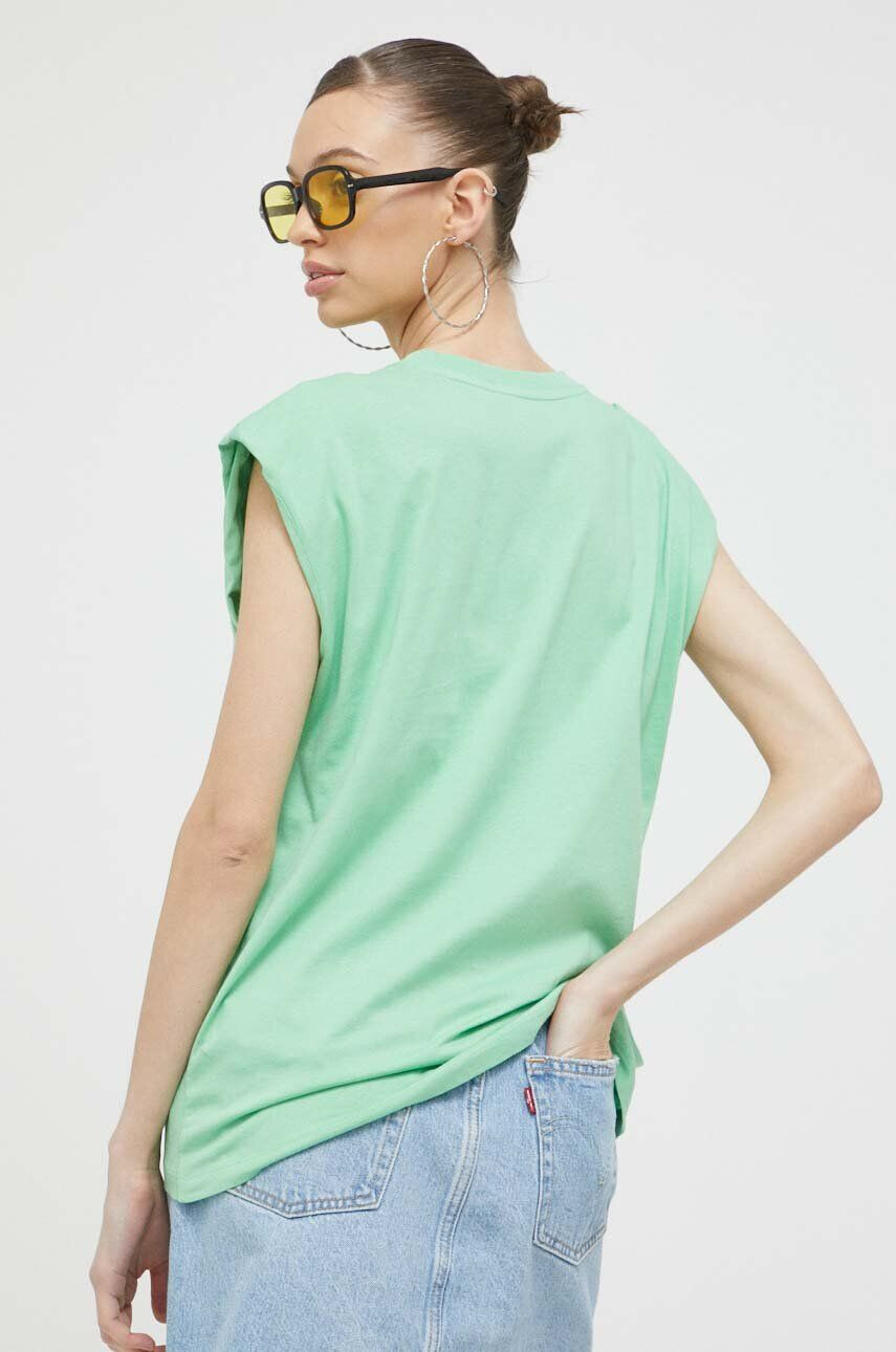 Roxy top din bumbac culoarea verde - Pled.ro