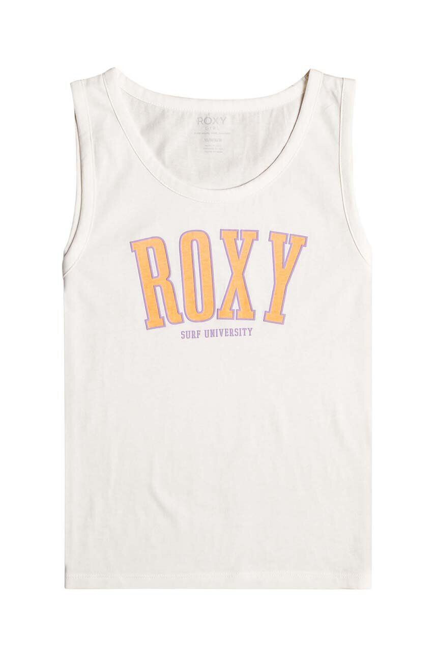 Roxy top din bumbac pentru copii culoarea alb - Pled.ro