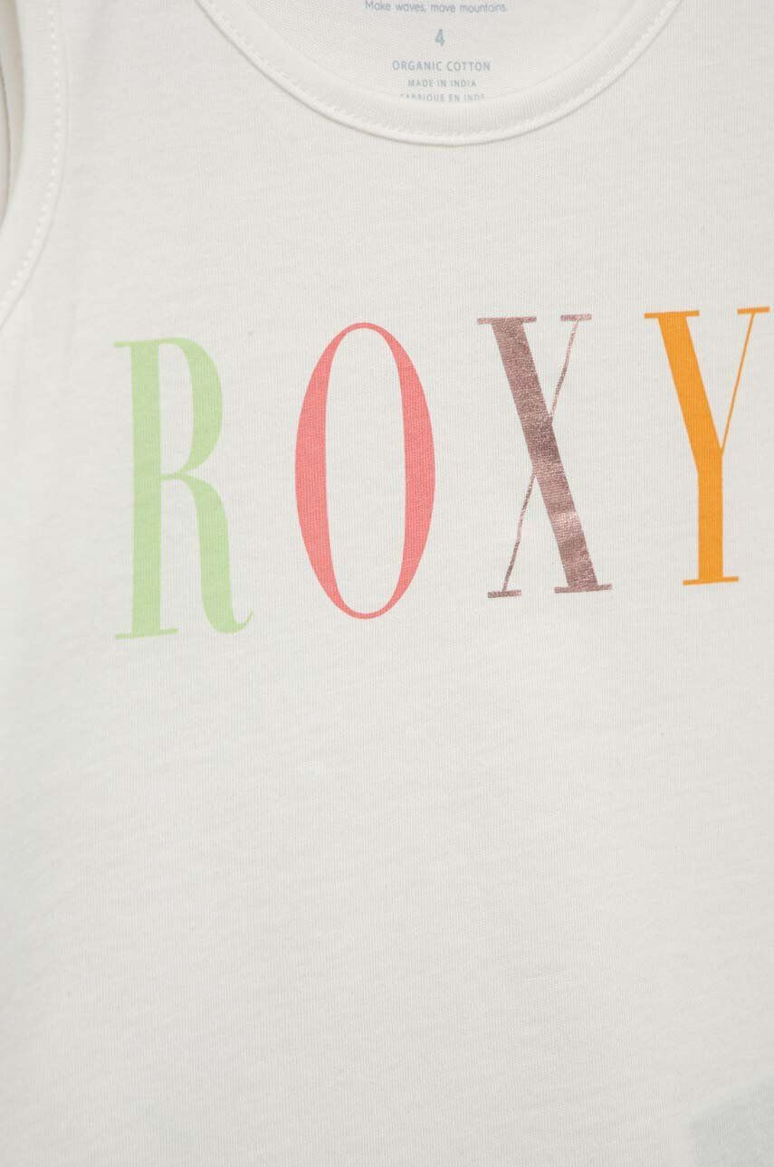 Roxy top din bumbac pentru copii culoarea alb - Pled.ro