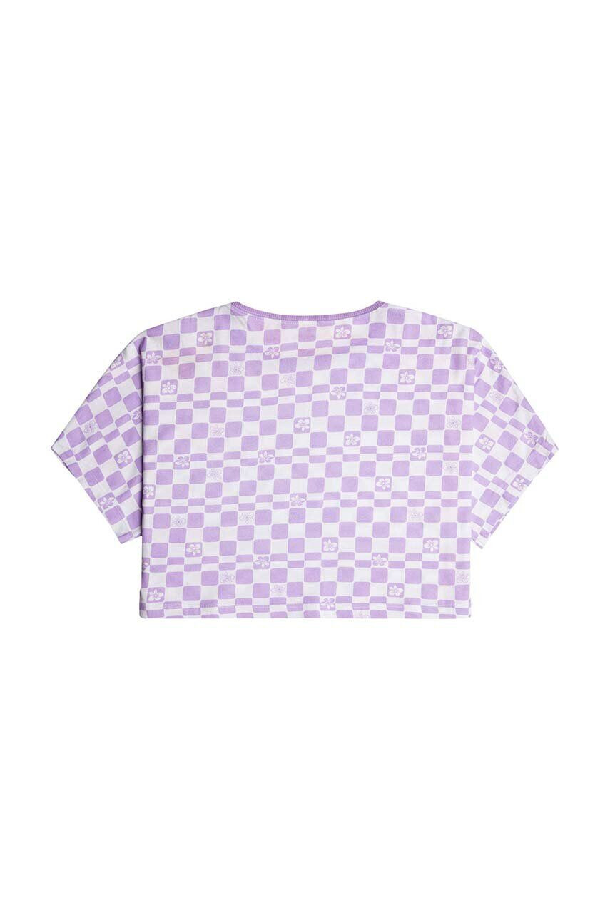 Roxy tricou de bumbac pentru copii culoarea violet - Pled.ro