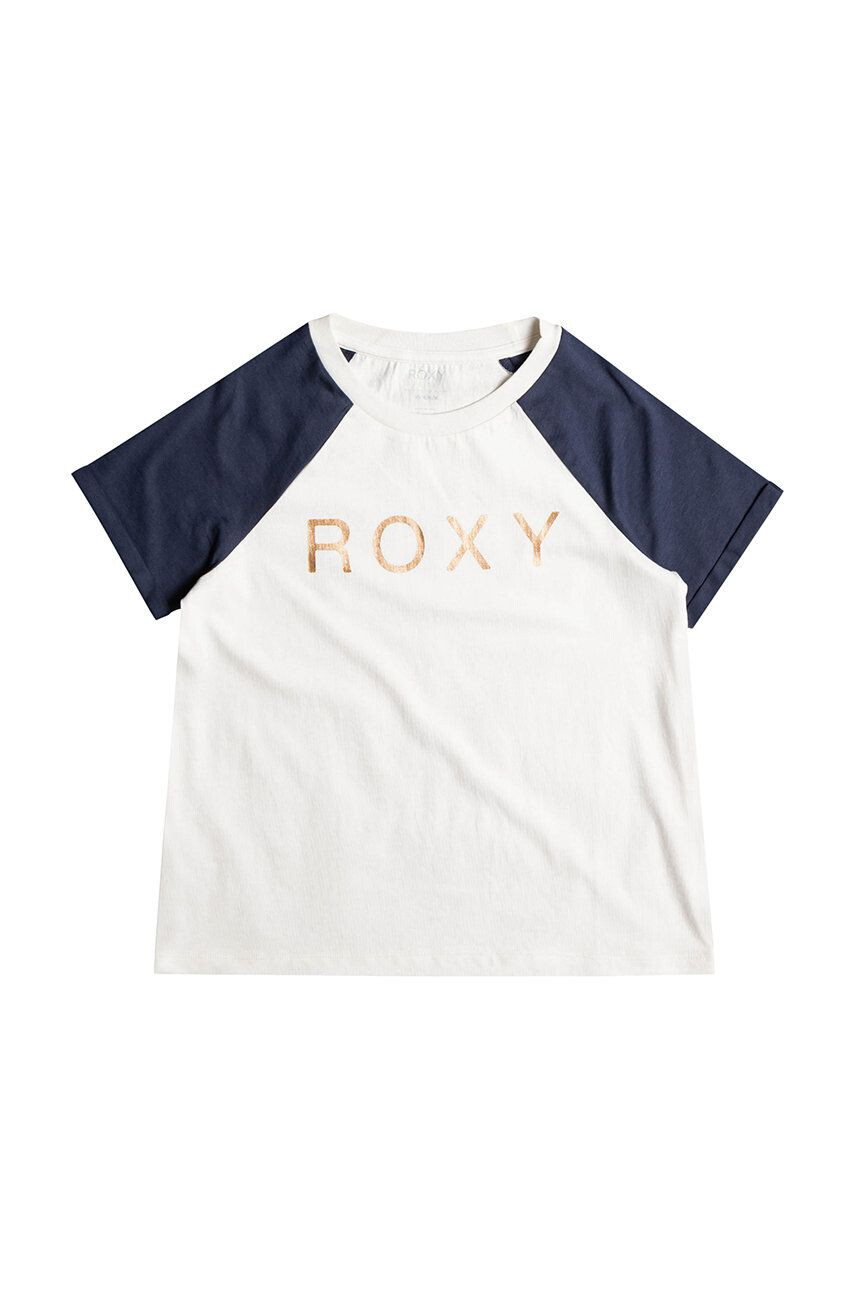 Roxy tricou de bumbac pentru copii culoarea alb - Pled.ro