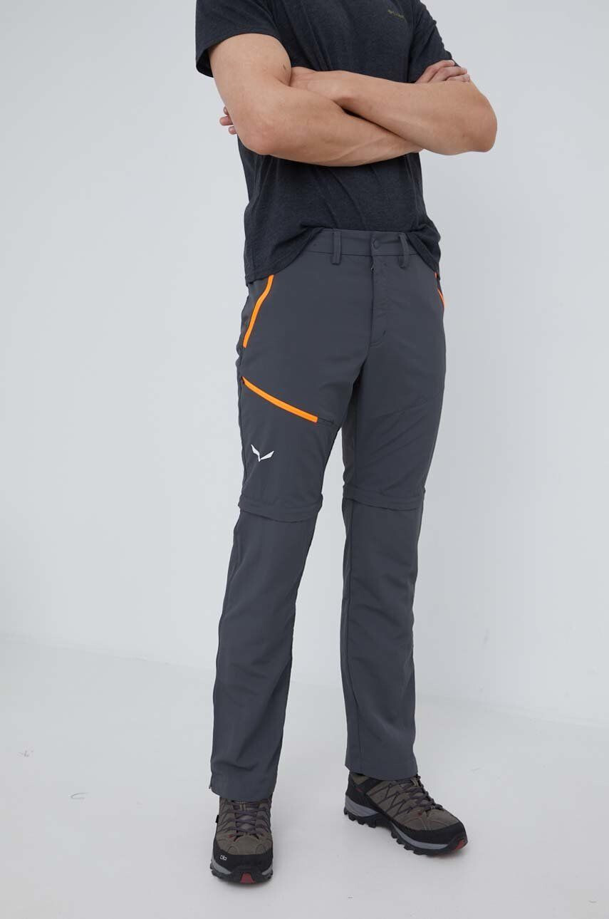 Salewa pantaloni de exterior Iseo Dry barbati culoarea gri - Pled.ro