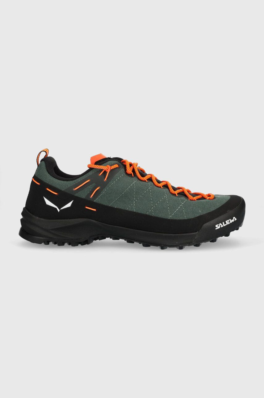 Salewa pantofi Wildfire Canvas barbati culoarea verde - Pled.ro