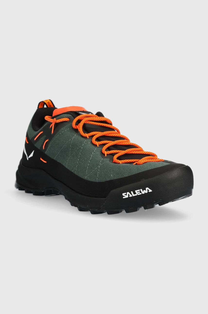 Salewa pantofi Wildfire Canvas barbati culoarea verde - Pled.ro