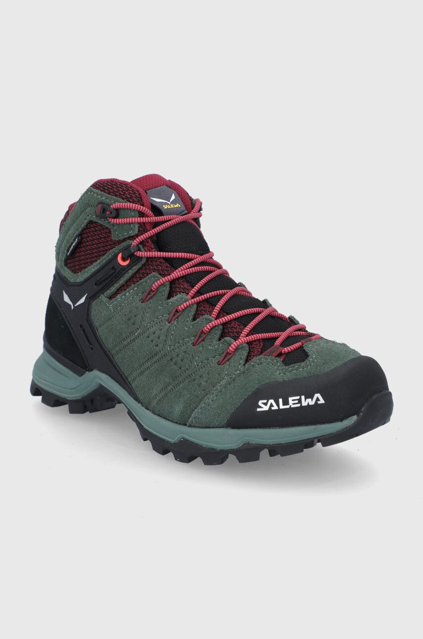 Salewa pantofi Alp Mate Mid femei culoarea verde izolare usoara - Pled.ro