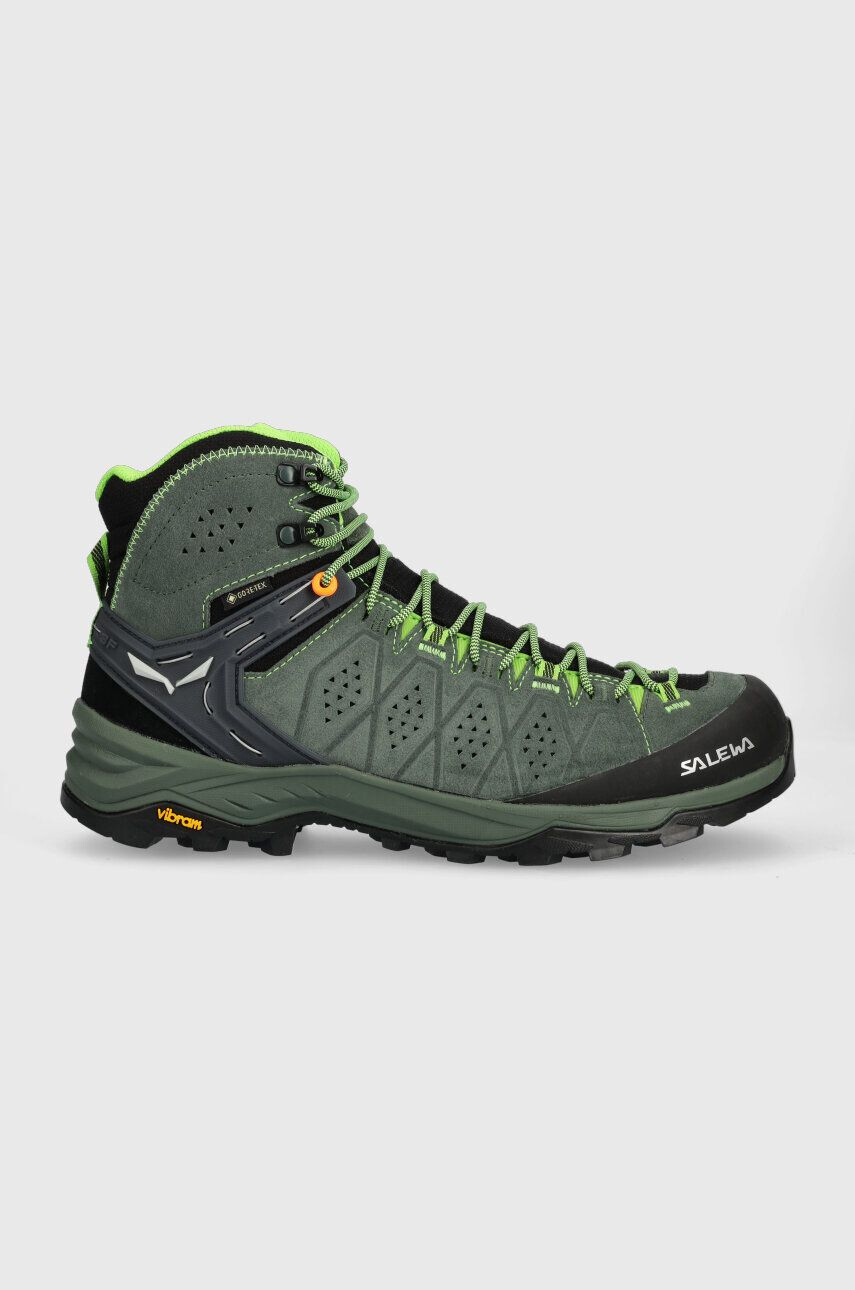 Salewa pantofi Alp Trainer 2 Mid GTX barbati culoarea verde izolat - Pled.ro