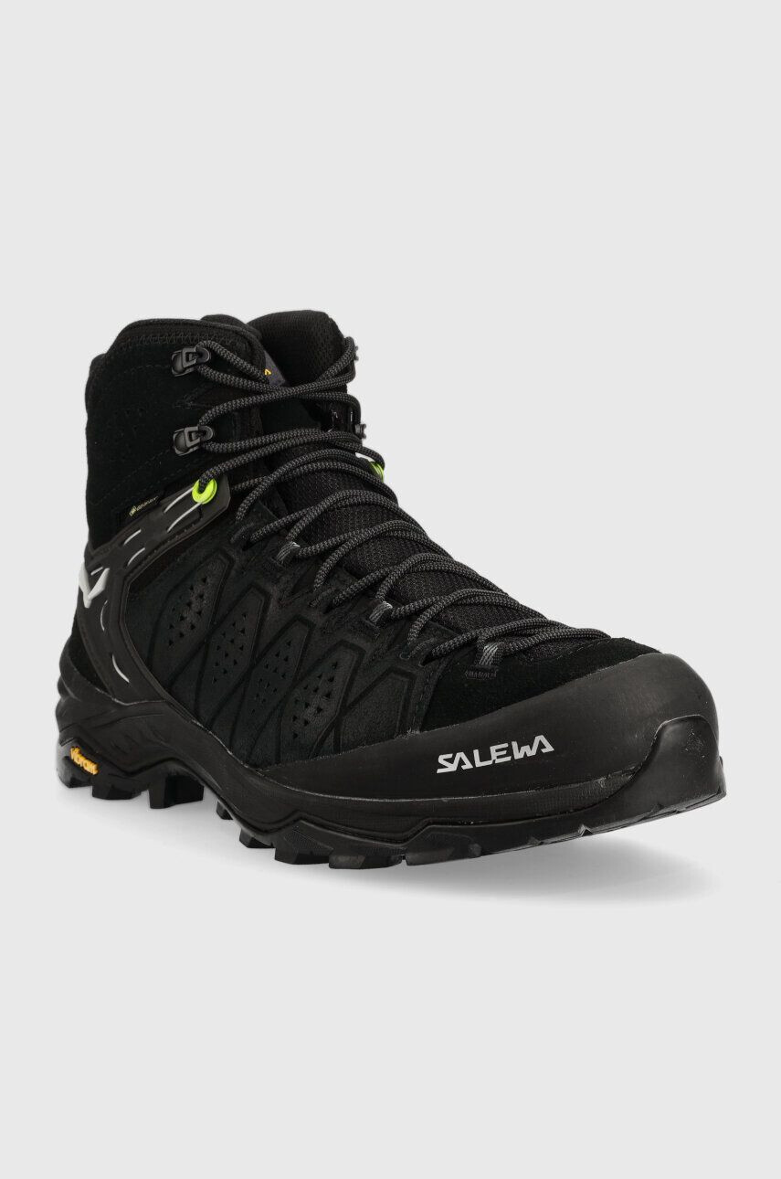 Salewa pantofi Alp Trainer 2 Mid GTX femei culoarea albastru marin - Pled.ro