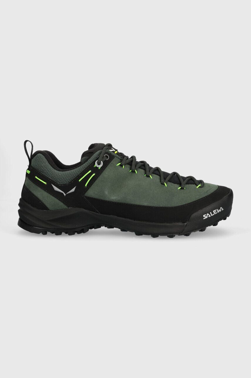 Salewa pantofi Wildfire Leather barbati culoarea verde - Pled.ro