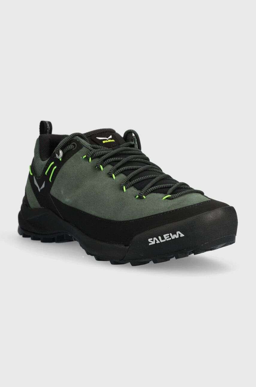 Salewa pantofi Wildfire Leather barbati culoarea verde - Pled.ro