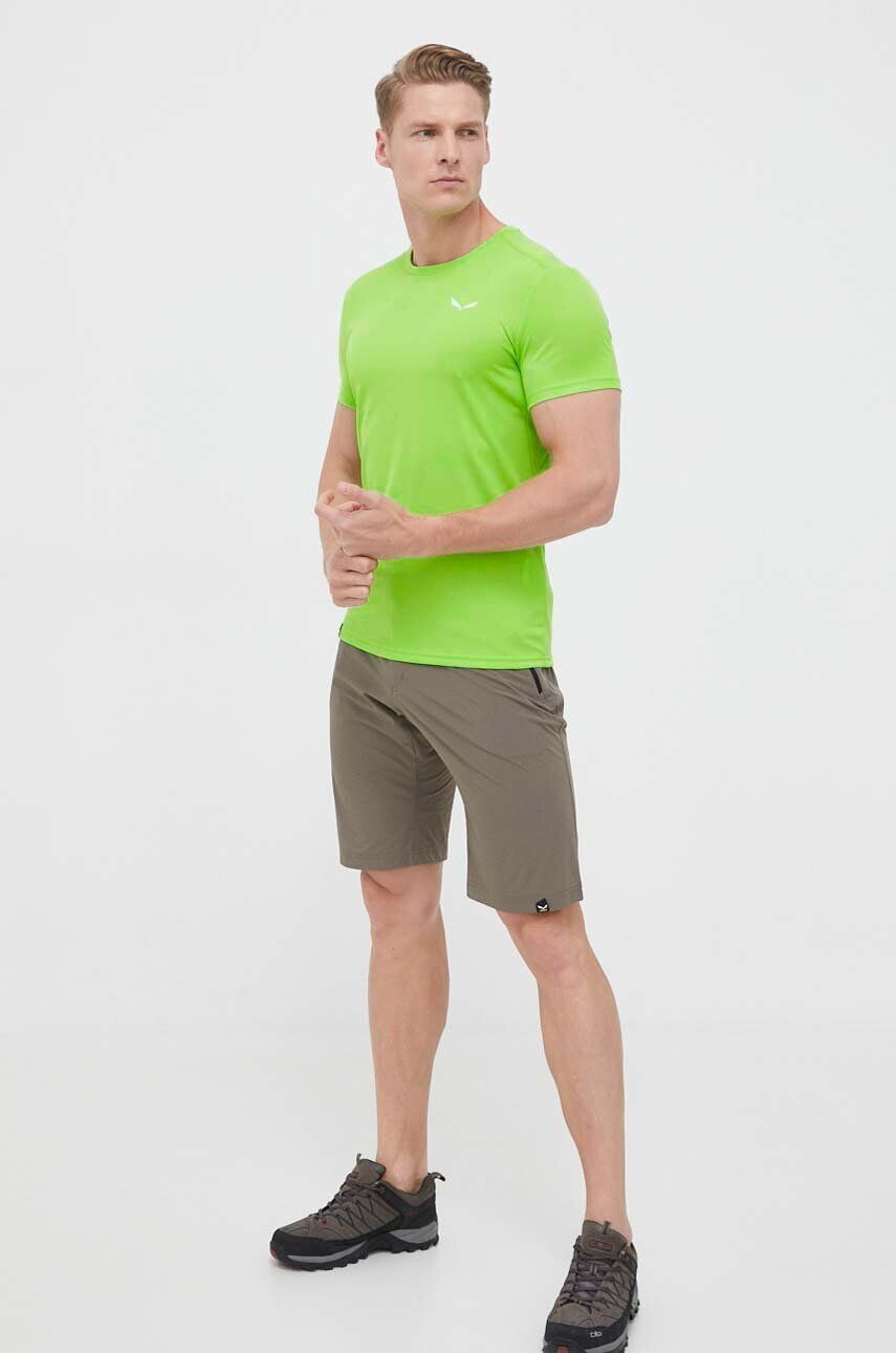 Salewa tricou sport Sporty B 4 Dry culoarea verde neted - Pled.ro