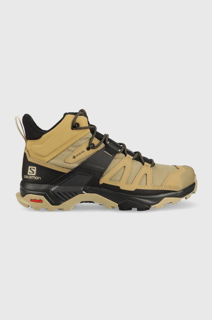 Salomon pantofi X Ultra 4 Mid GTX barbati culoarea bej - Pled.ro