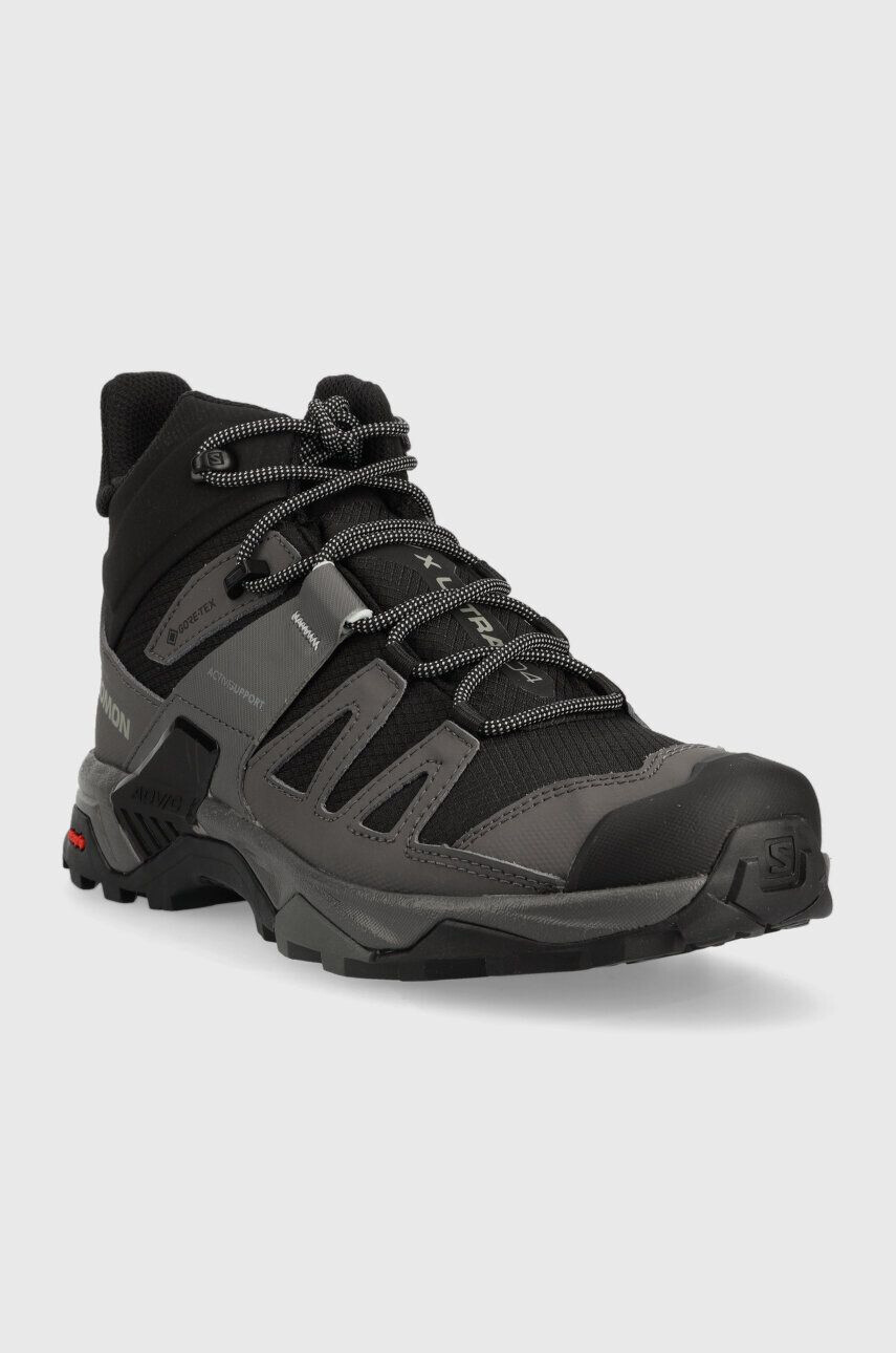 Salomon pantofi X Ultra 4 Mid GTX barbati culoarea negru - Pled.ro