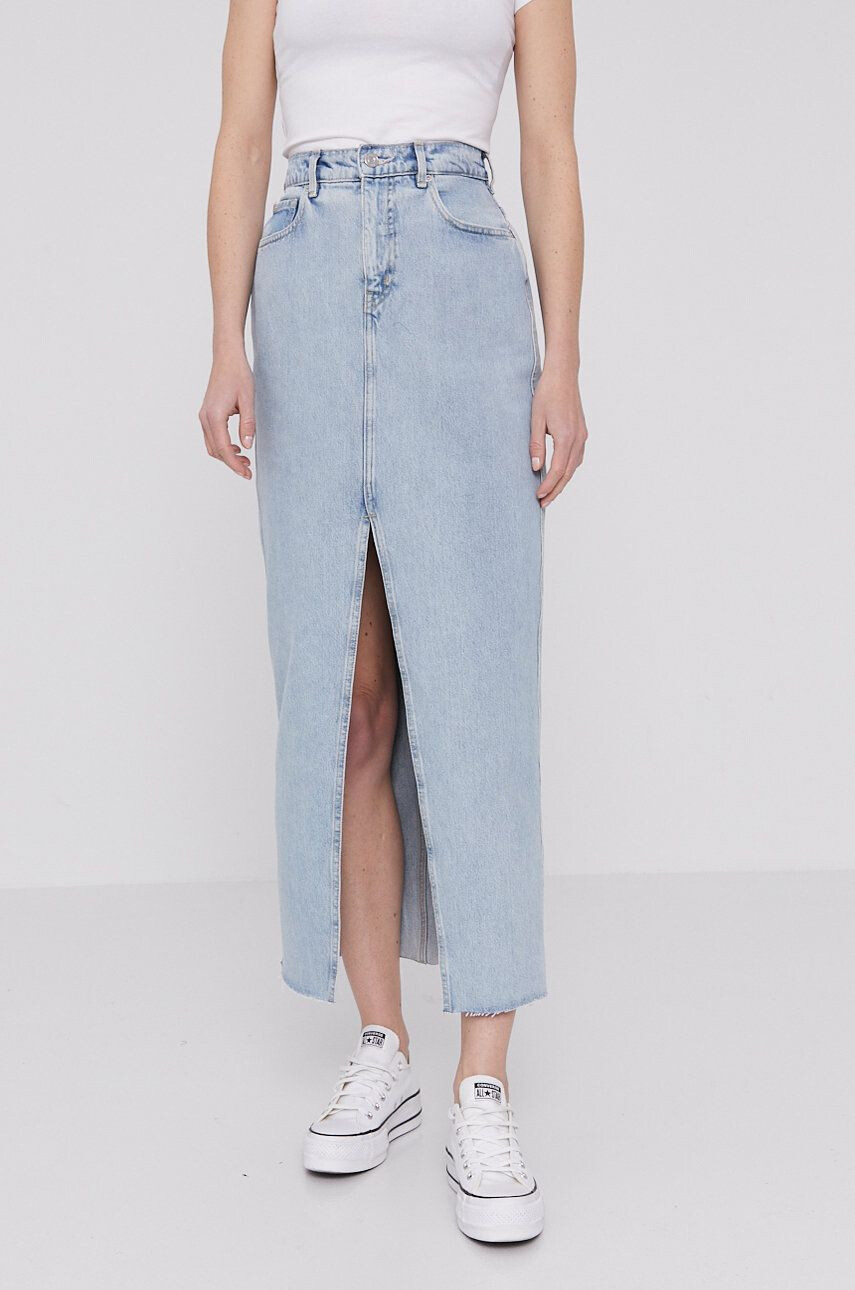 Scotch & Soda Fustă jeans midi model drept - Pled.ro