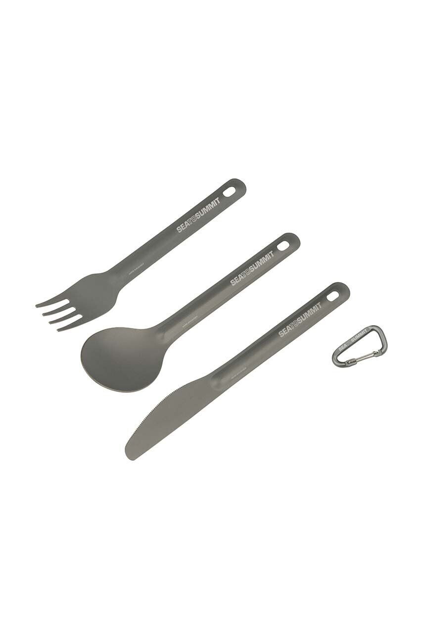 Sea to Summit set de tacâmuri de călătorie Alpha Light Cutlery Set culoarea gri - Pled.ro