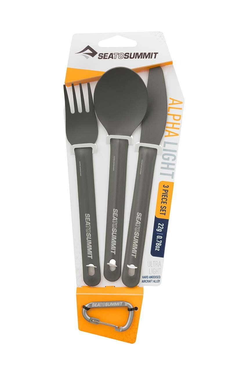 Sea to Summit set de tacâmuri de călătorie Alpha Light Cutlery Set culoarea gri - Pled.ro