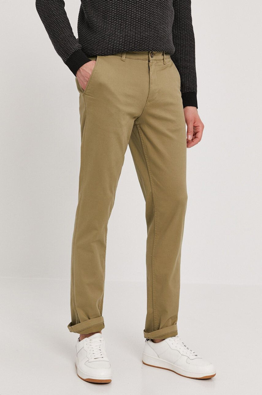 Selected Homme Pantaloni bărbați culoarea verde - Pled.ro