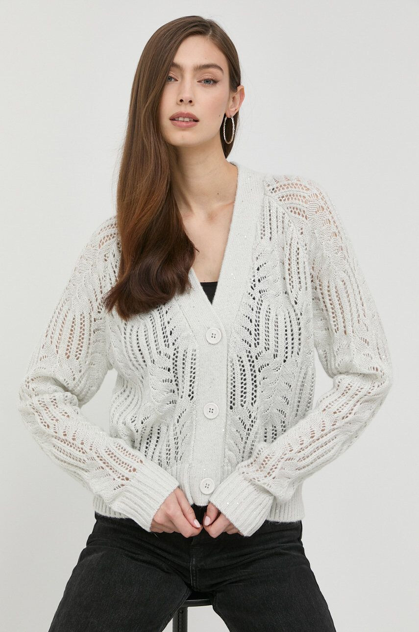 Silvian Heach cardigan din amestec de lana femei culoarea gri - Pled.ro