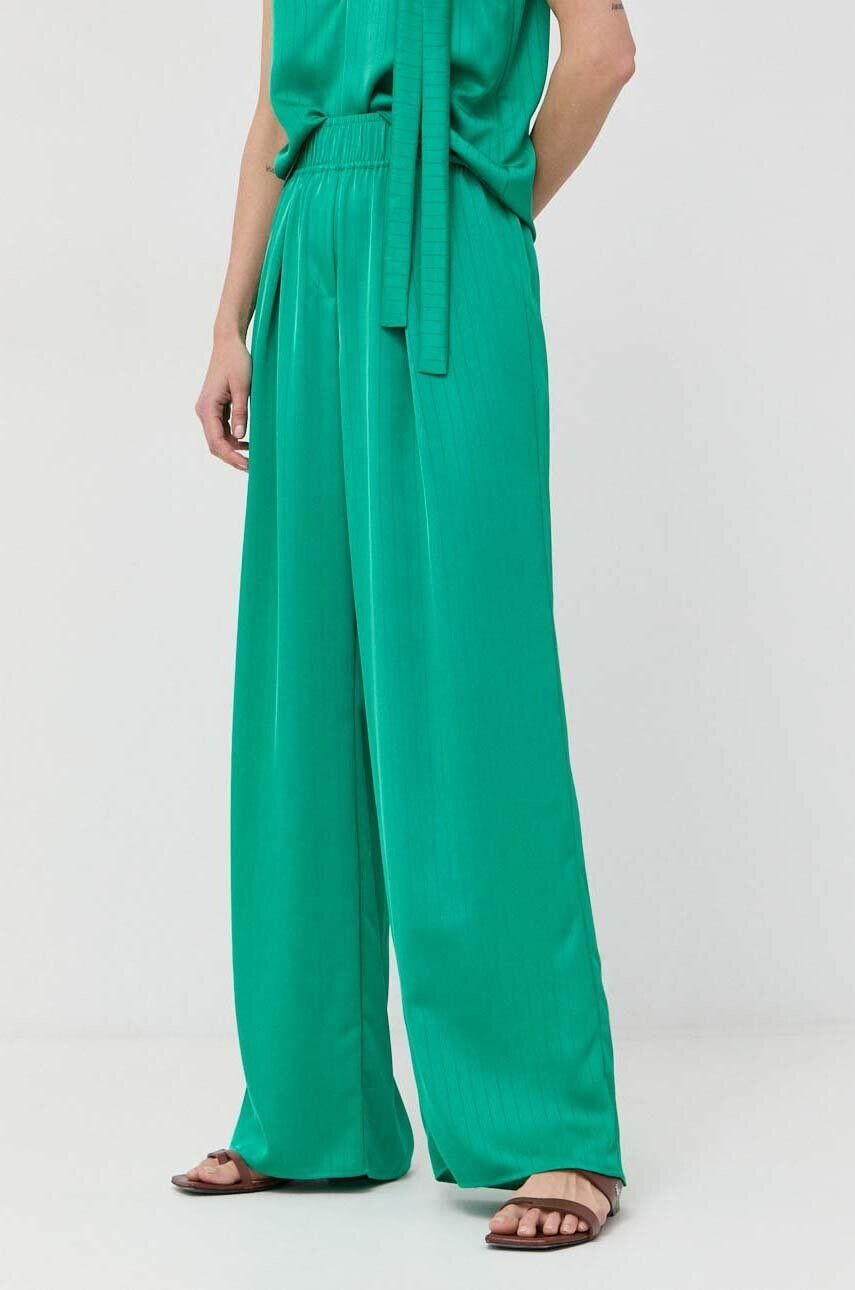 Silvian Heach pantaloni femei culoarea bej lat high waist - Pled.ro