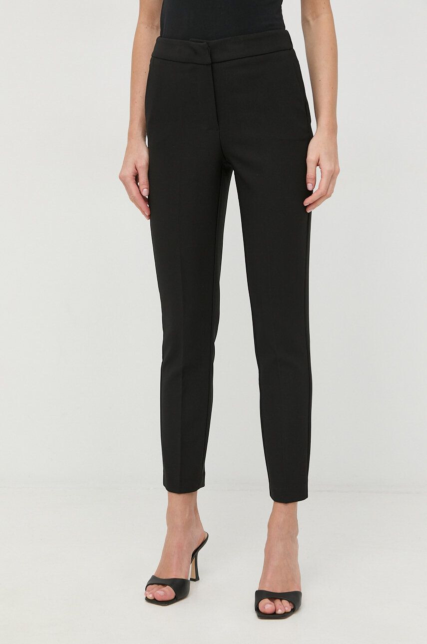 Silvian Heach pantaloni femei culoarea negru mulata high waist - Pled.ro