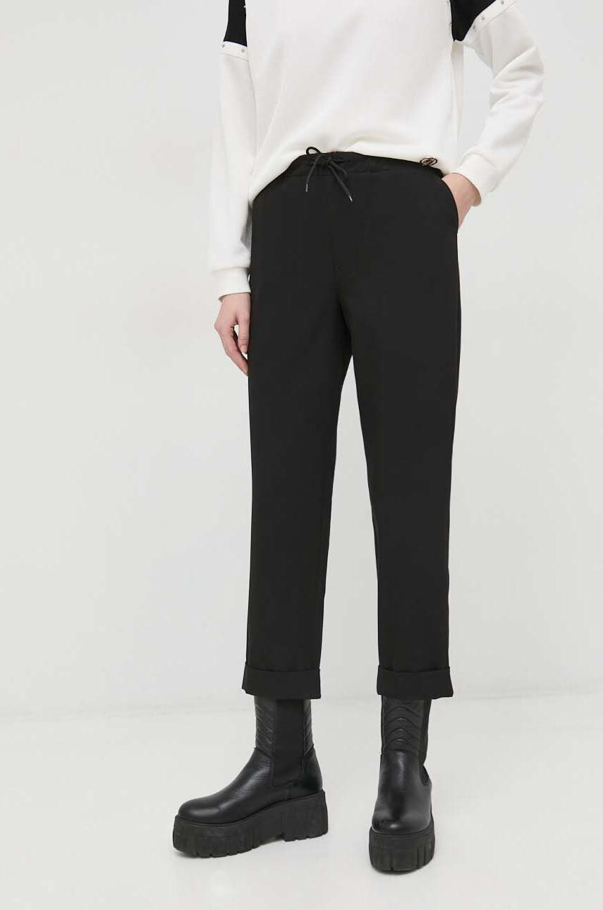 Silvian Heach pantaloni femei culoarea negru drept high waist - Pled.ro