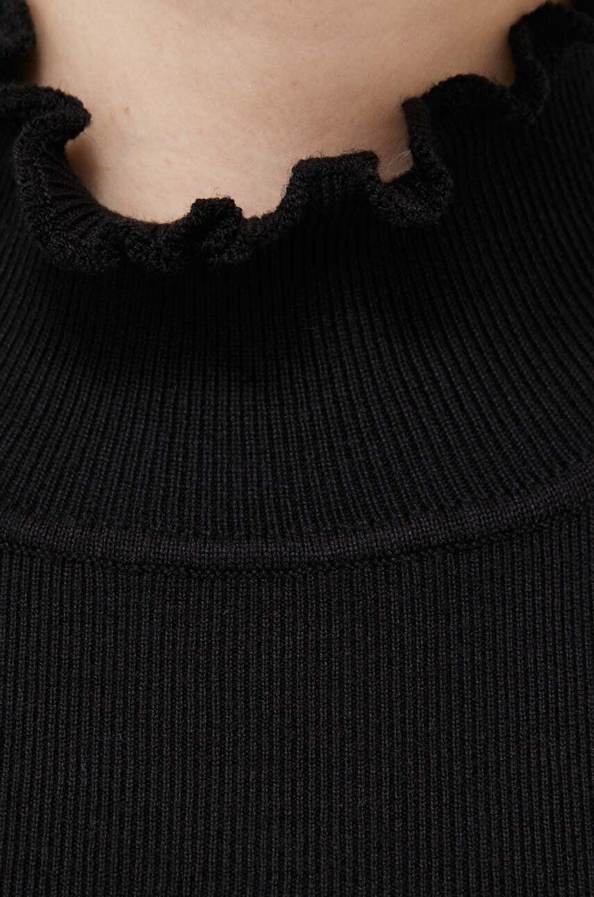 Silvian Heach pulover femei culoarea negru light cu turtleneck - Pled.ro