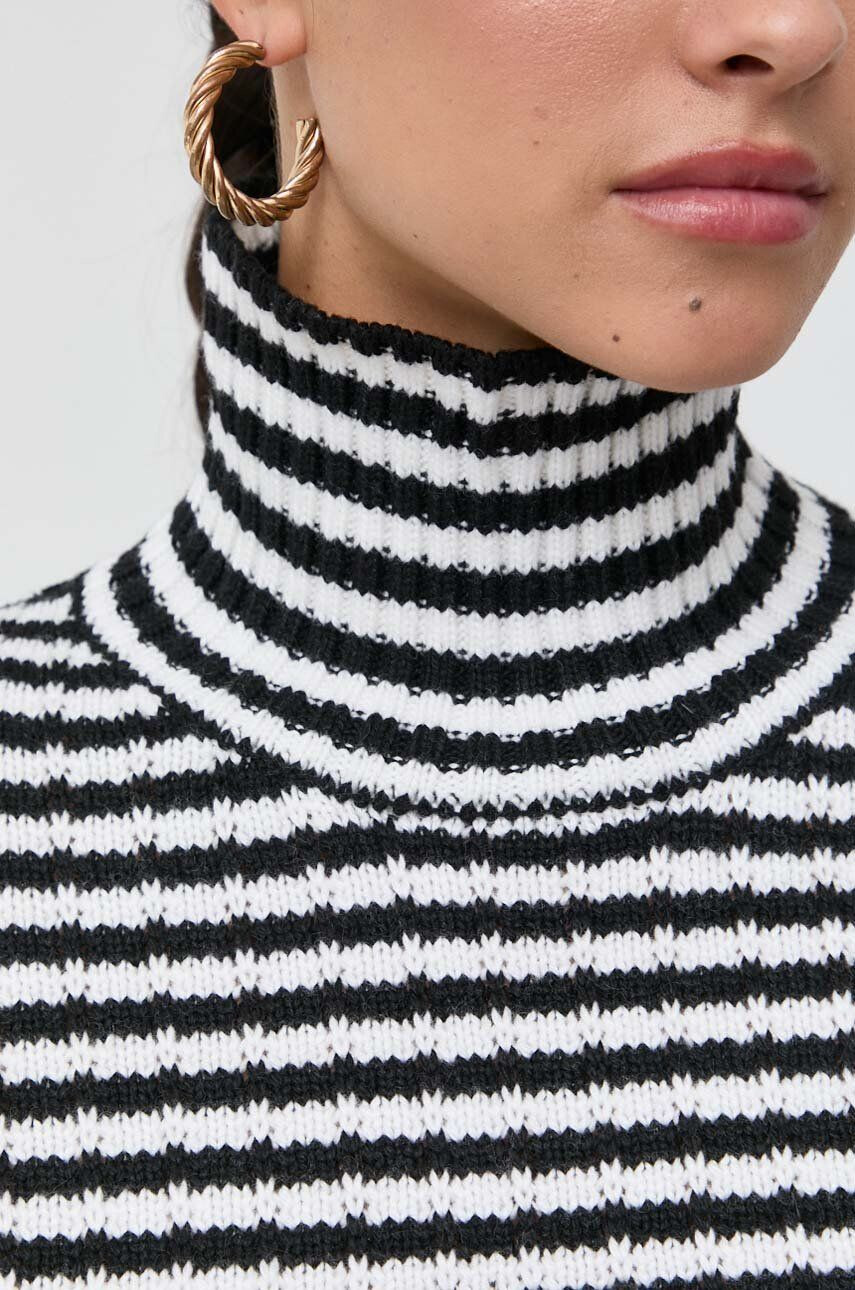 Silvian Heach pulover din amestec de lana femei culoarea alb cu turtleneck - Pled.ro