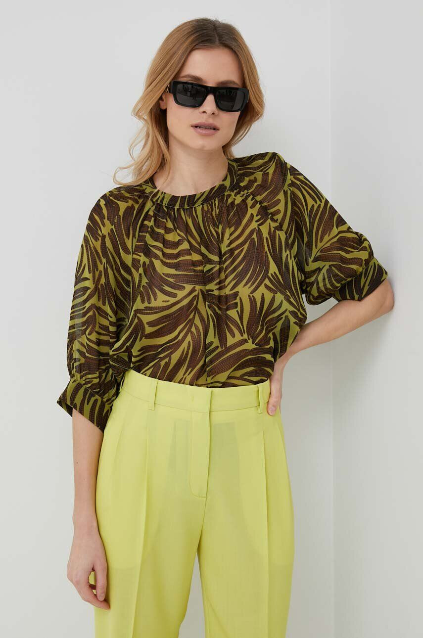 Sisley bluza femei culoarea verde modelator - Pled.ro