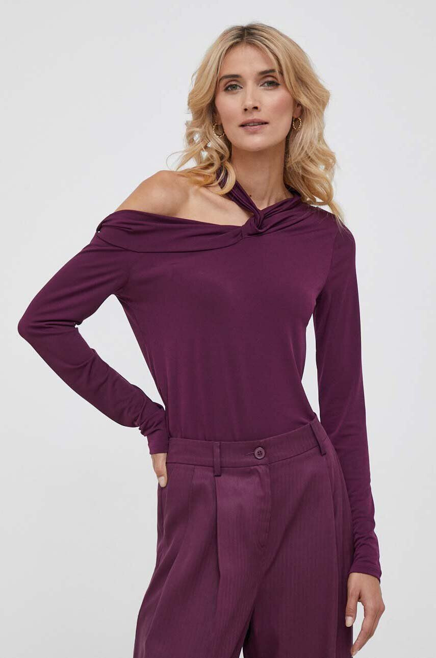 Sisley bluza femei culoarea violet neted - Pled.ro