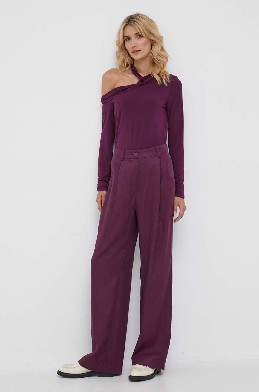 Sisley bluza femei culoarea violet neted - Pled.ro