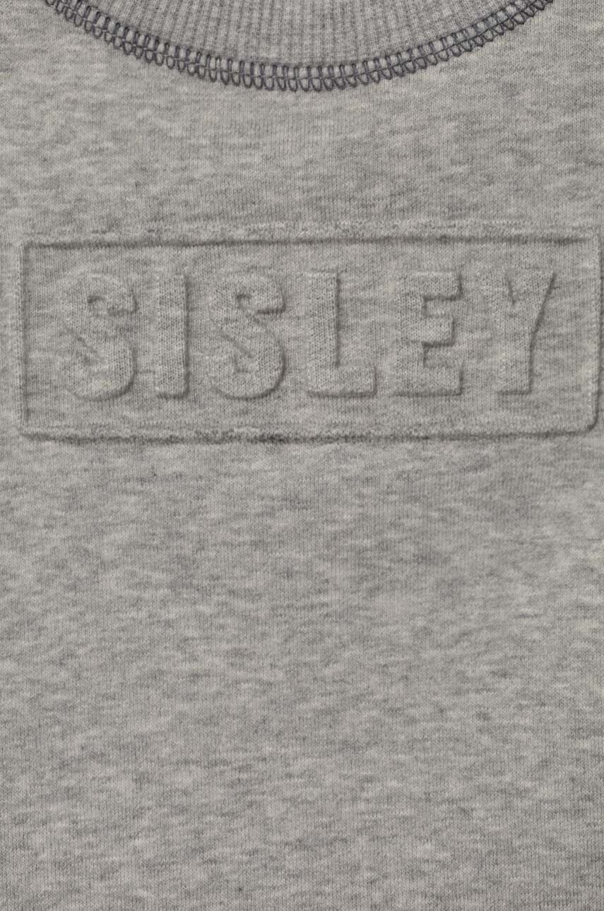 Sisley bluza copii culoarea gri melanj - Pled.ro